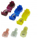 5 raccords auto denudant bleu + 5 cosses male