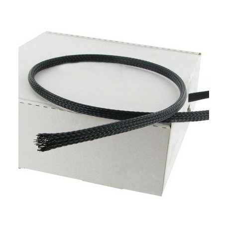 gaine extensible tressée noir 6 à 19mm X 10m